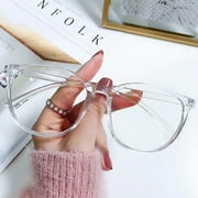 Transparent Computer Glasses Frame Women Men Anti Blue Light Round Glasses Blackout Glasses Optical Glasses